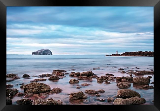 Bass Rock And The Beacon Framed Print by Aj’s Images