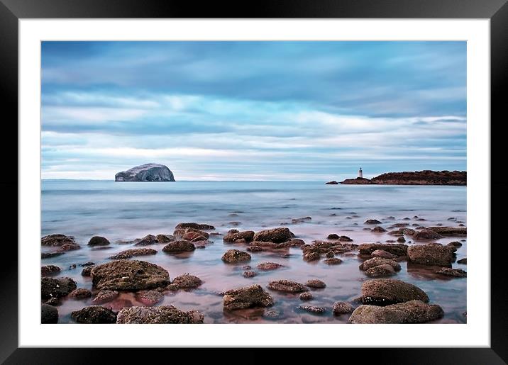Bass Rock And The Beacon Framed Mounted Print by Aj’s Images