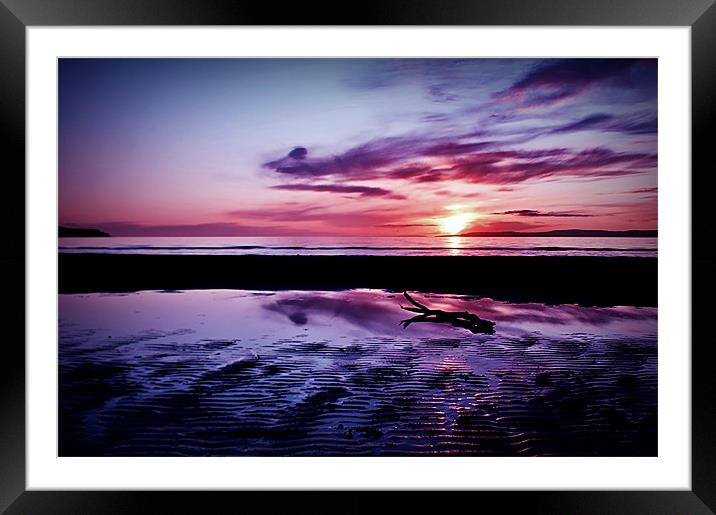 Troon Beach, Ripples Framed Mounted Print by Aj’s Images