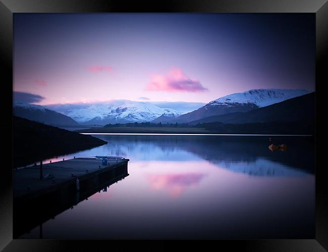 Dusk On Loch Leven Framed Print by Aj’s Images