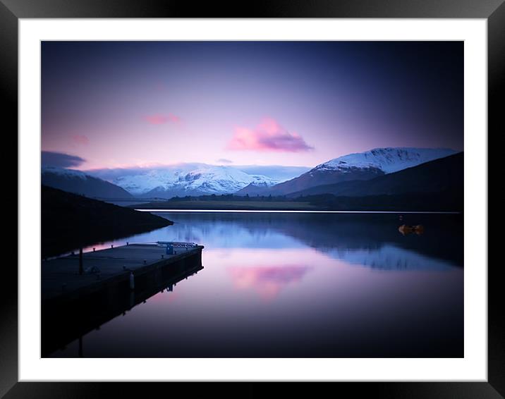 Dusk On Loch Leven Framed Mounted Print by Aj’s Images