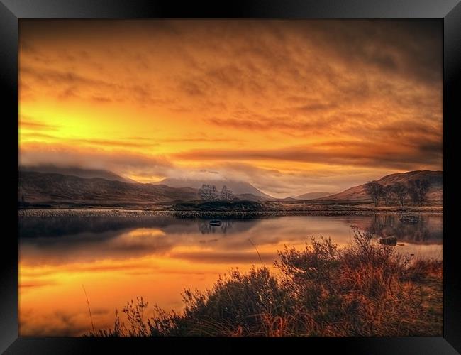 Loch Ba Sunrise, Scotland Framed Print by Aj’s Images