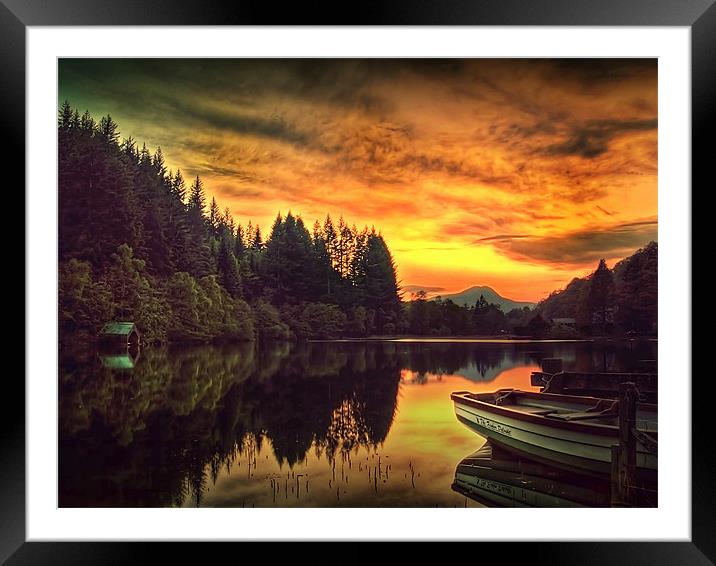 Loch Ard In Spring Framed Mounted Print by Aj’s Images