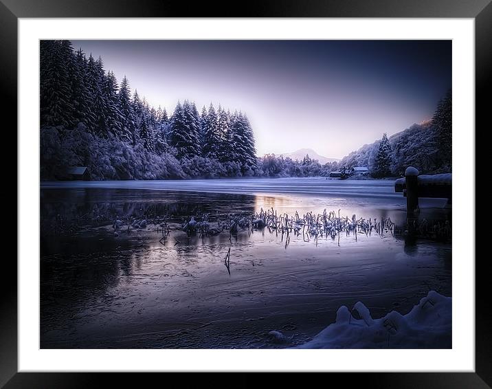 Loch Ard, Frozen In Time. Framed Mounted Print by Aj’s Images