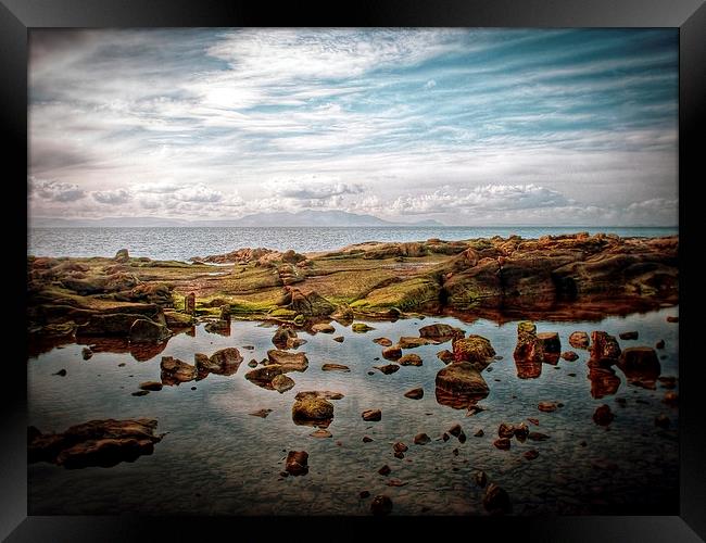 Isle of Arran from Troon Framed Print by Aj’s Images