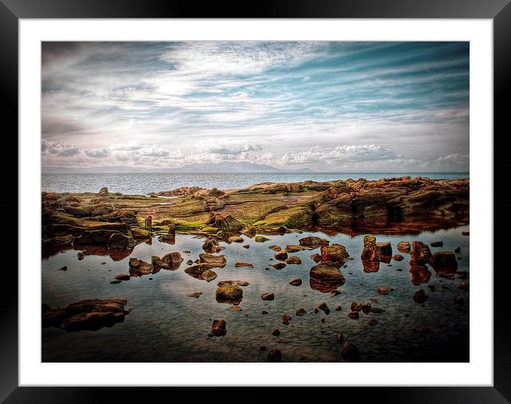 Isle of Arran from Troon Framed Mounted Print by Aj’s Images