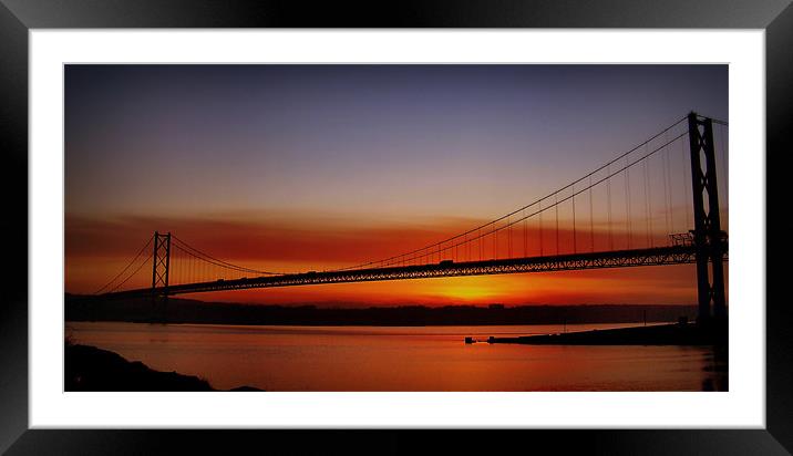 Forth Road Bridge Scotland. Framed Mounted Print by Aj’s Images