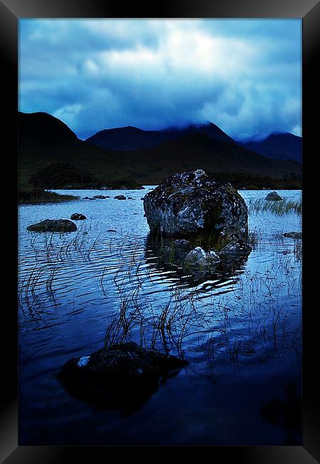 Rannoch Moor Blues Framed Print by Aj’s Images