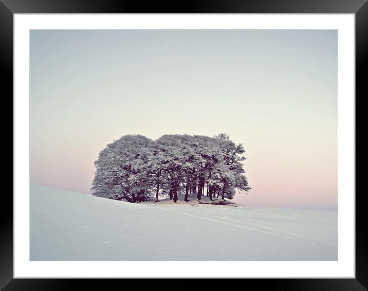 Pastels In The Scottish Snow. Framed Mounted Print by Aj’s Images