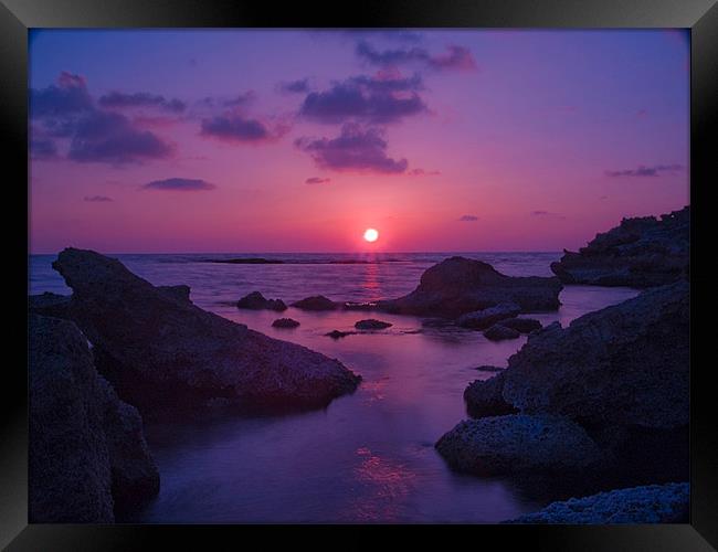 A Cypriot Sunset Framed Print by Aj’s Images