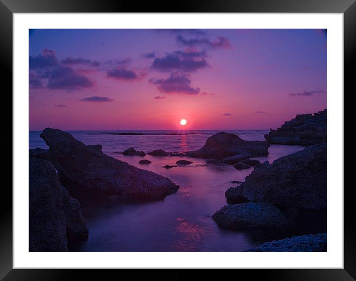 A Cypriot Sunset Framed Mounted Print by Aj’s Images