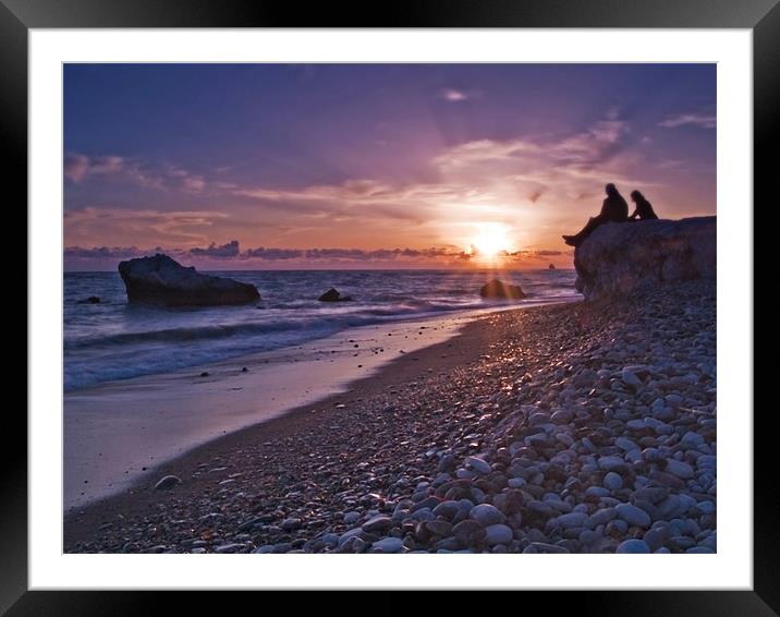 Waiting For The Sunset. Framed Mounted Print by Aj’s Images