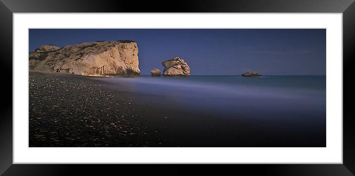 After Dark On Aphrodite's Rock Framed Mounted Print by Aj’s Images