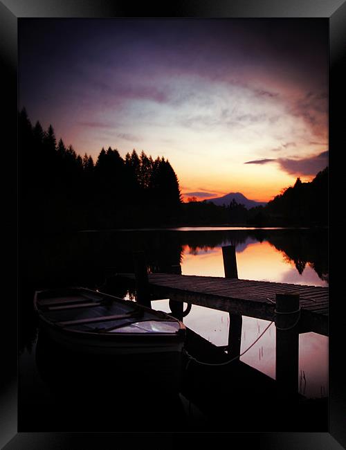 Loch Ard, Spring Sunset 2 Framed Print by Aj’s Images