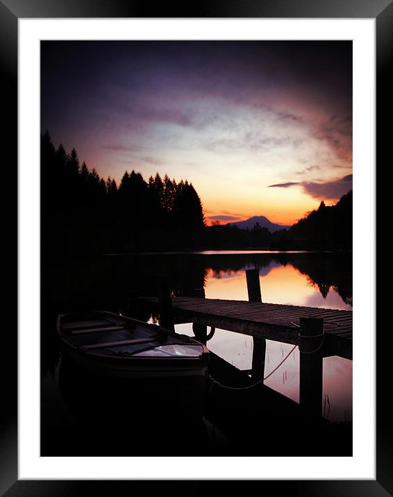 Loch Ard, Spring Sunset 2 Framed Mounted Print by Aj’s Images