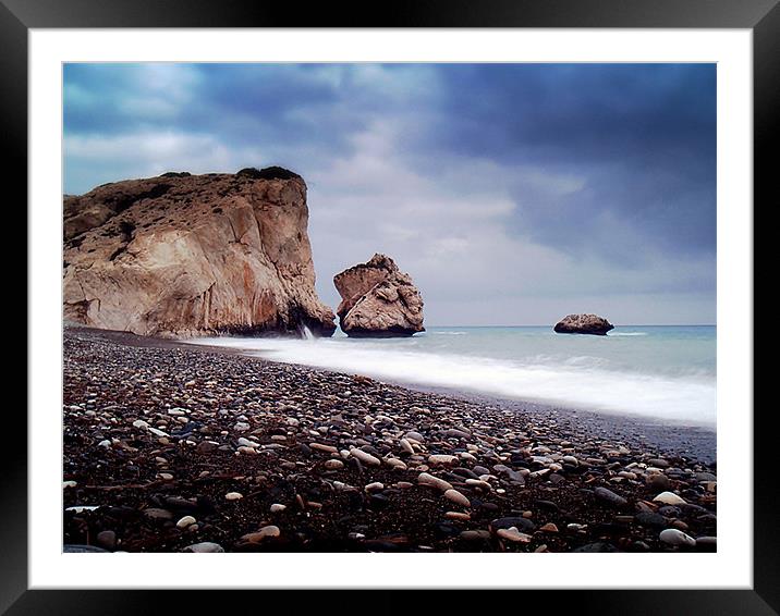 Aphrodite's Rock Framed Mounted Print by Aj’s Images