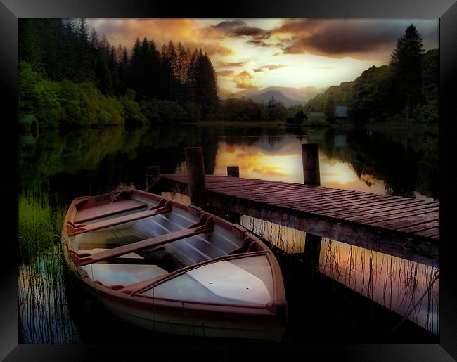 Summer Sunset, Loch Ard Framed Print by Aj’s Images