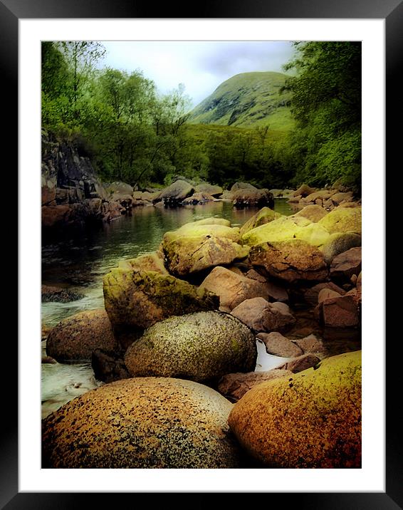 River Etive In The Highlands Framed Mounted Print by Aj’s Images