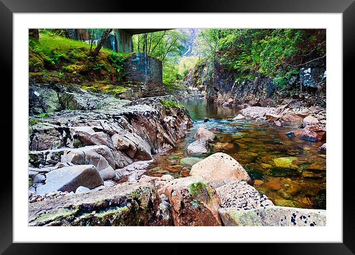 Rocky stream, River Etive Framed Mounted Print by Stephen Mole