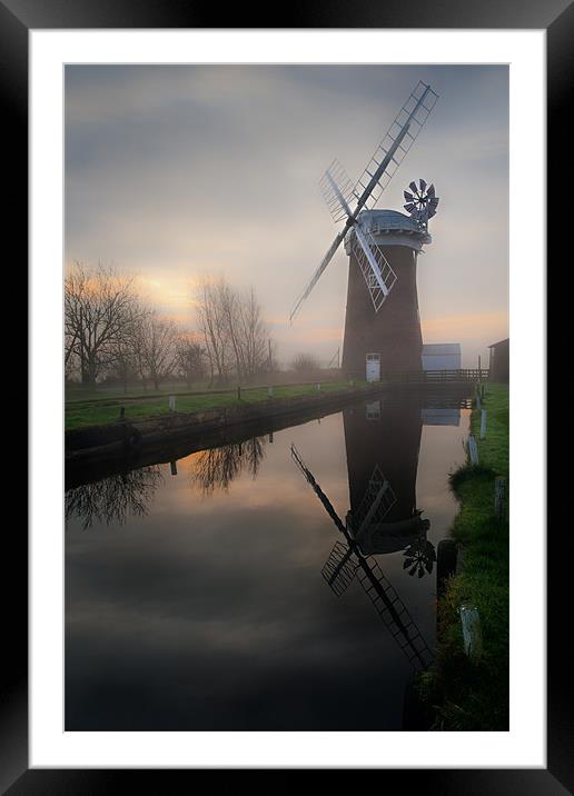 Reflecting on Horsey Mill Framed Mounted Print by Stephen Mole