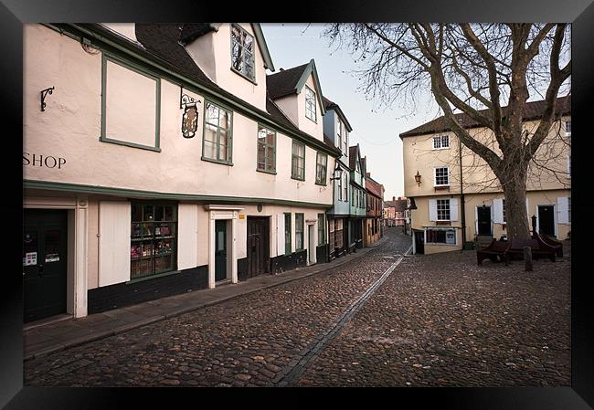 Elm Hill, Norwich Framed Print by Stephen Mole