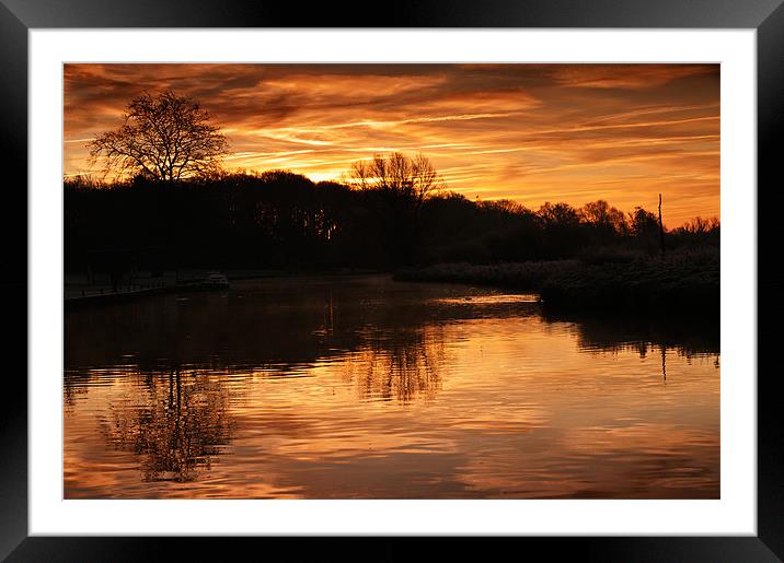 Coltishall Sunrise Framed Mounted Print by Stephen Mole