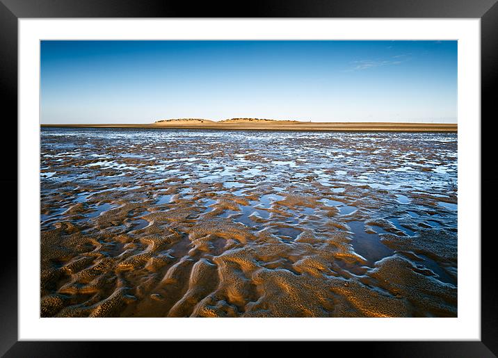 Blue and Golden ripples Framed Mounted Print by Stephen Mole