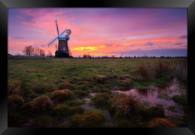 Marsh view of Horsey Mill Framed Print by Stephen Mole
