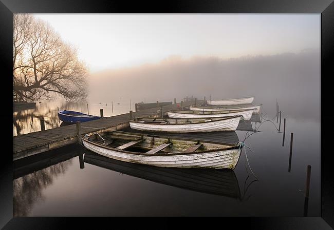 Boats at the Eels Foot Framed Print by Stephen Mole