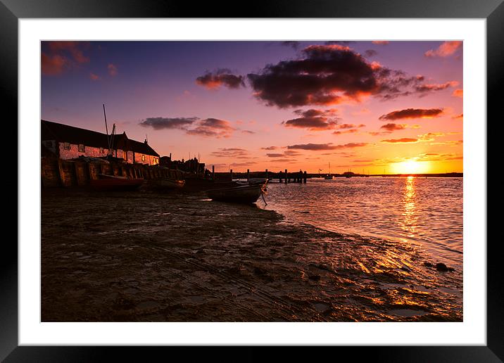 Sunset over the Boathouse Framed Mounted Print by Stephen Mole