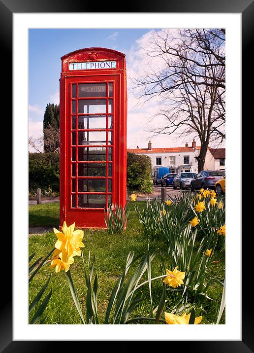 Red Telephone Box at Wells Framed Mounted Print by Stephen Mole