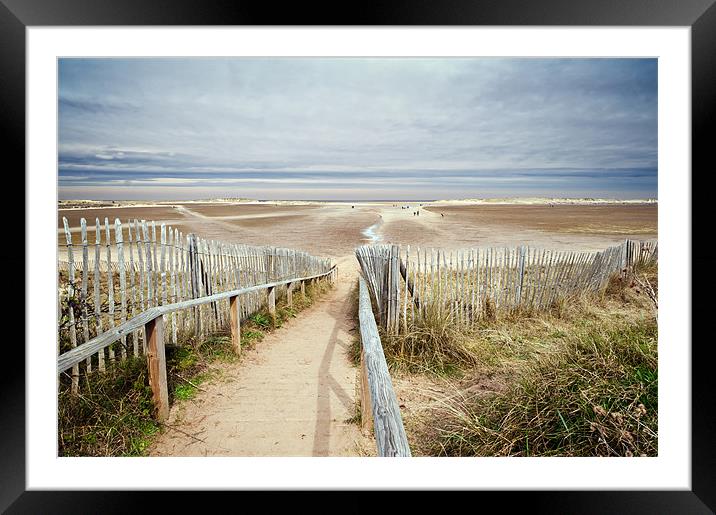 Slope to Holkham Beach Framed Mounted Print by Stephen Mole