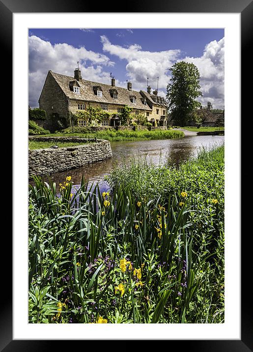 Cottages at Lower Slaughter Framed Mounted Print by Stephen Mole