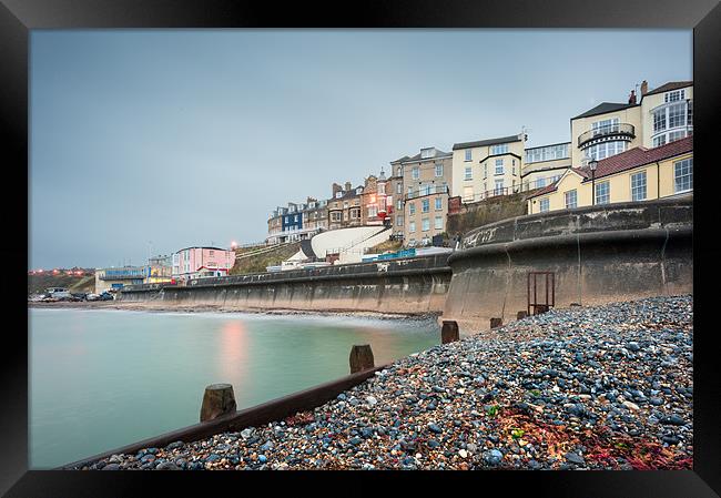 Cromer from the shingle Framed Print by Stephen Mole