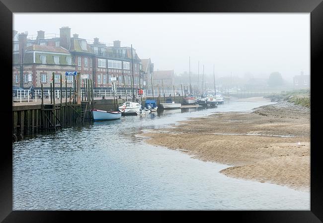Blakeney Quay in mist Framed Print by Stephen Mole