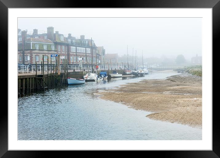 Blakeney Quay in mist Framed Mounted Print by Stephen Mole