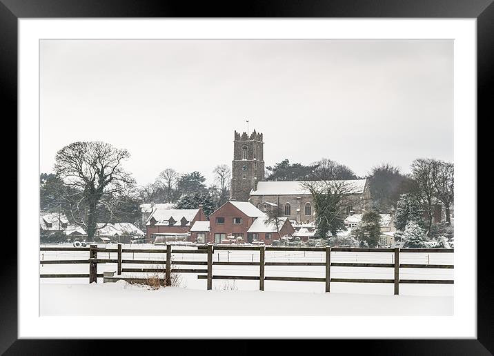 Ormesby CHurch over a stile Framed Mounted Print by Stephen Mole