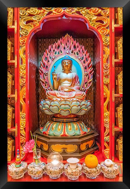 Shrine of Buddha Tooth Relic Temple Framed Print by Stephen Mole