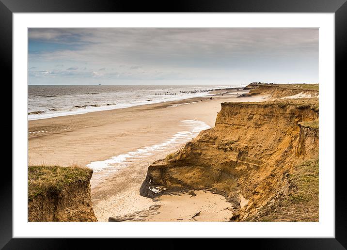 Happisburgh Cliffs Framed Mounted Print by Stephen Mole