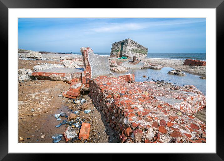 Pill Box at Caister Framed Mounted Print by Stephen Mole
