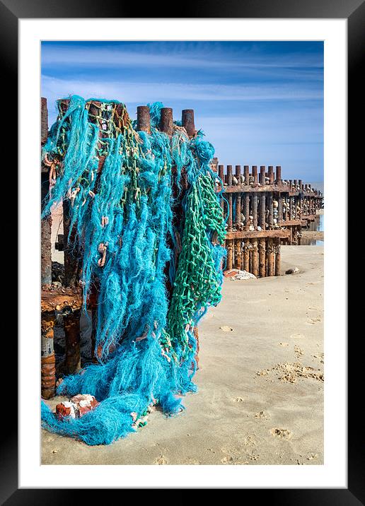 Caister Fishing Nets Framed Mounted Print by Stephen Mole