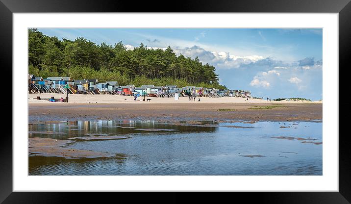 Beach Huts at Wells Framed Mounted Print by Stephen Mole