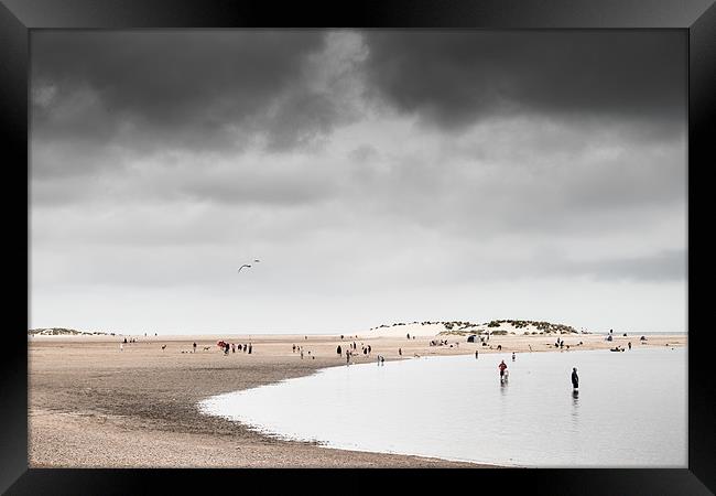 Wells Beach Framed Print by Stephen Mole