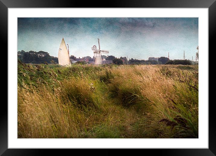 Yacht at Thurne Mill Framed Mounted Print by Stephen Mole