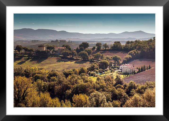 Tuscan Landscape Framed Mounted Print by Stephen Mole