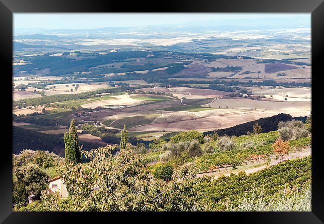 Tuscan Valley Framed Print by Stephen Mole