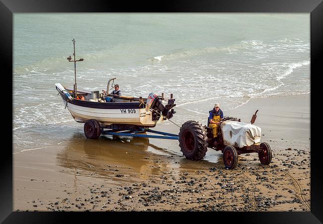 Fishing boat at Overstrand Framed Print by Stephen Mole