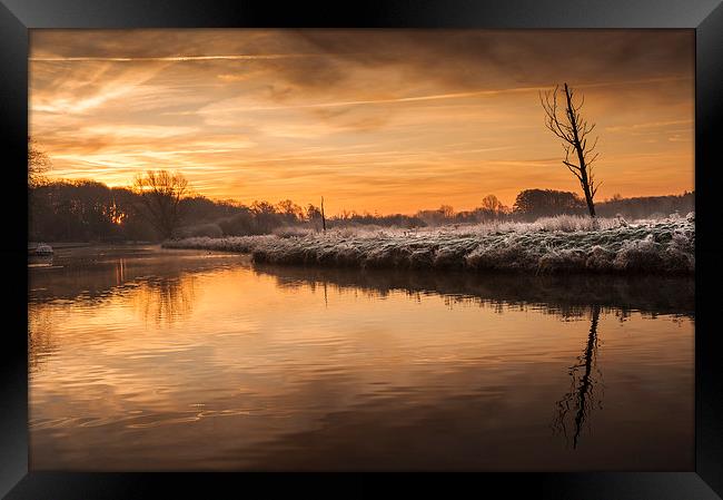 River Bure at Coltishall Framed Print by Stephen Mole