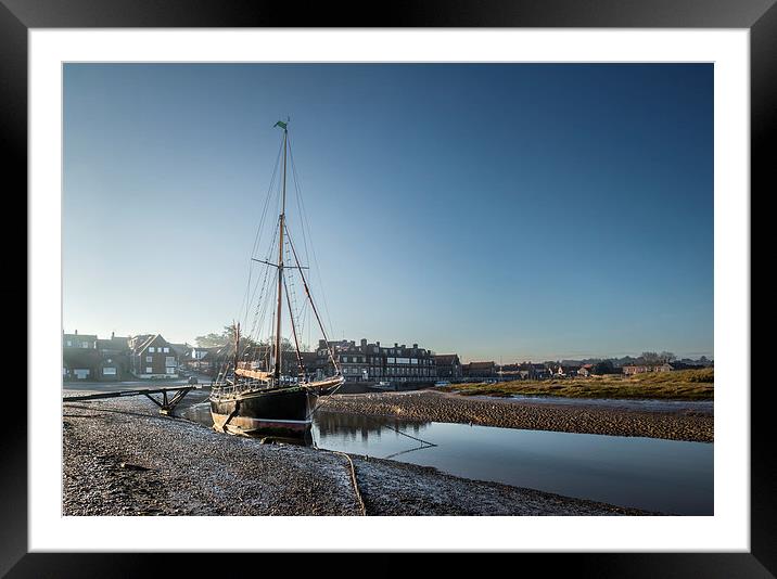 Juno moored at Blakeney Framed Mounted Print by Stephen Mole