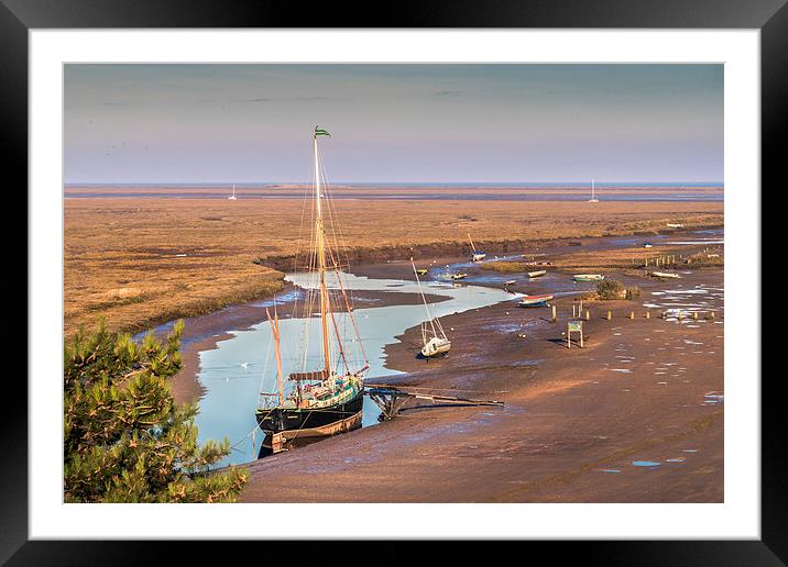 Moored at Blakeney Framed Mounted Print by Stephen Mole